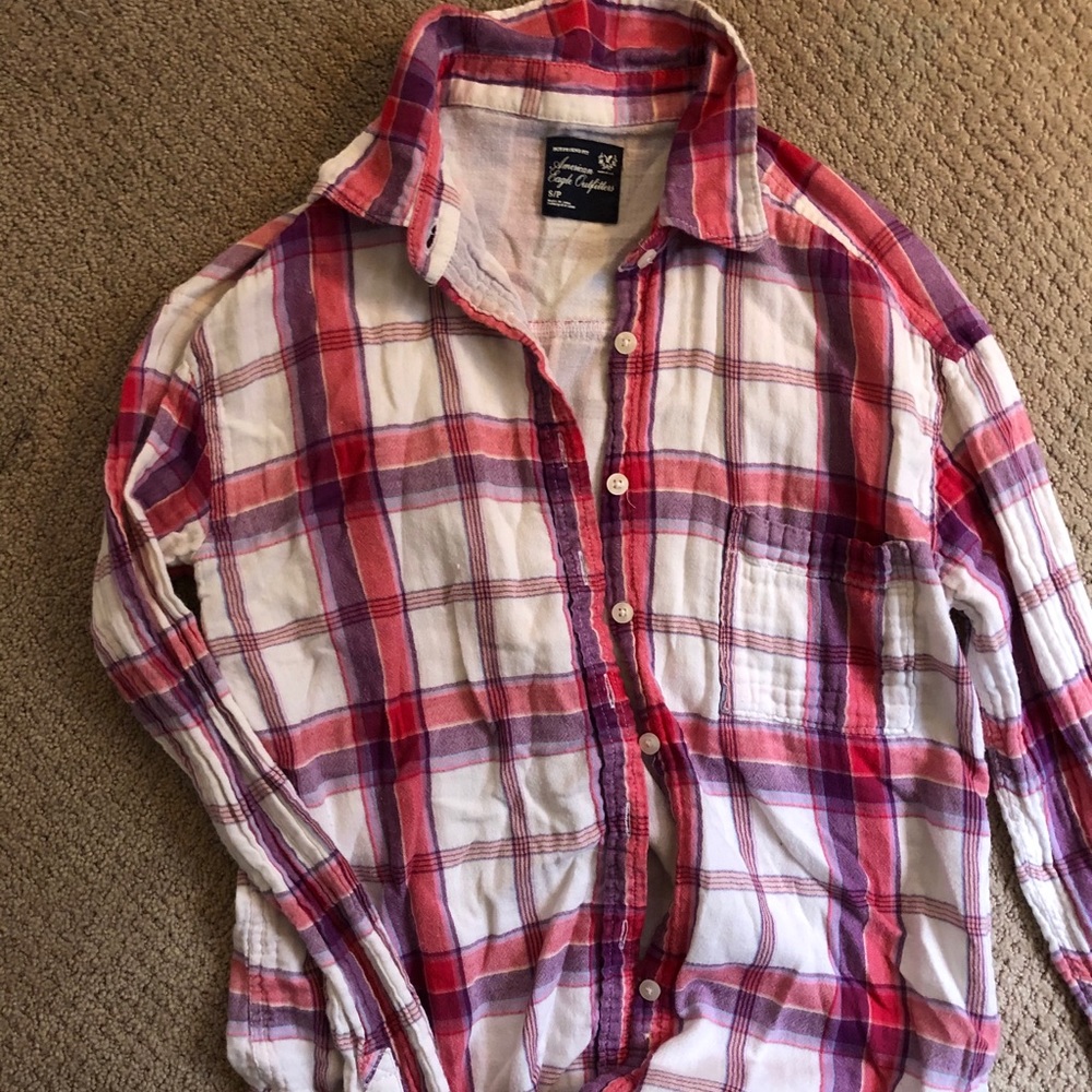 Boyfriend fit American Eagle flannel
